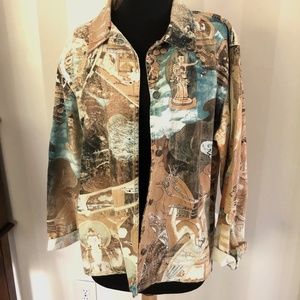 LAST LAST CALL  Print Denim Jacket